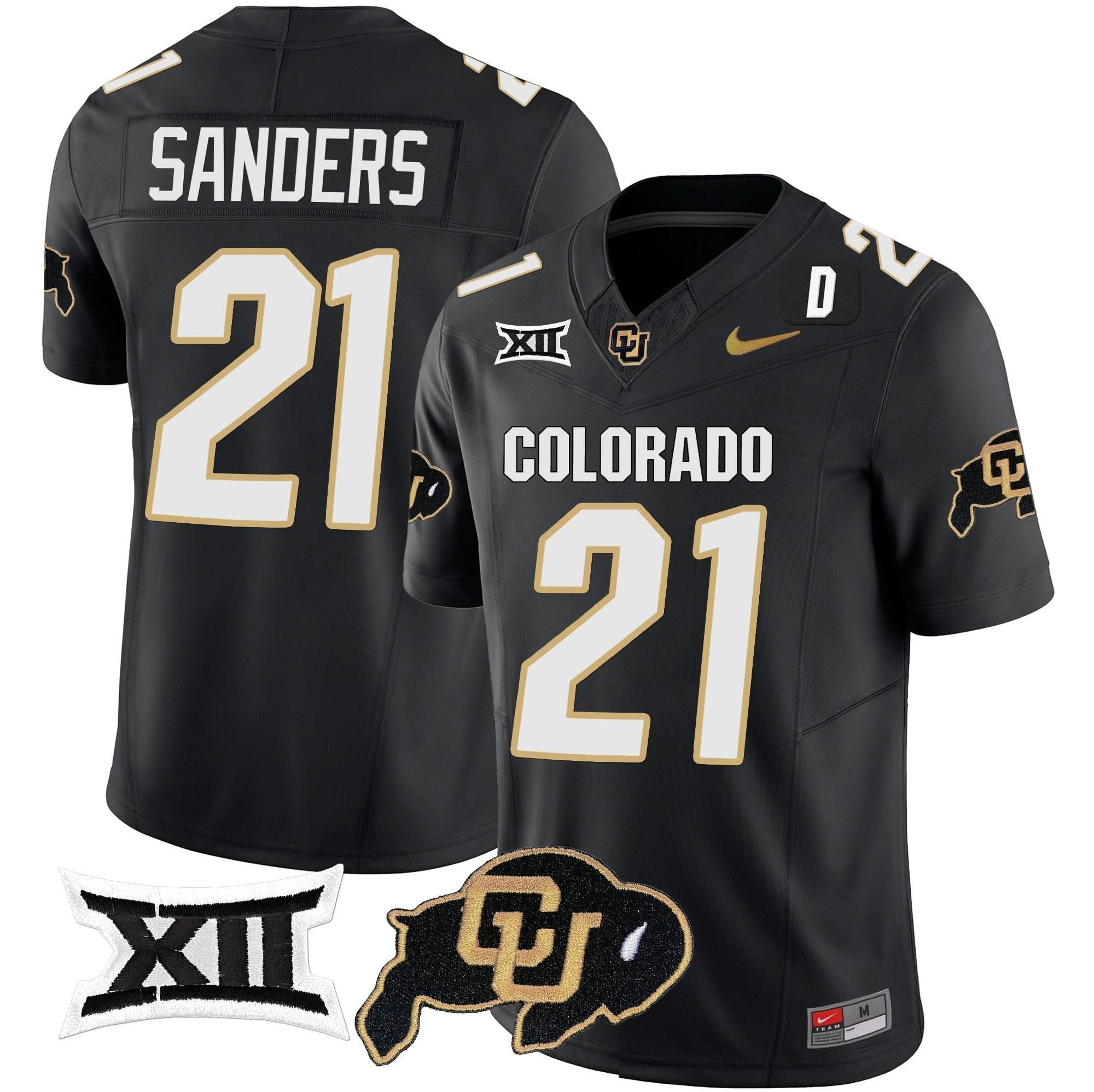 Colorado Buffaloes Vapor Limited Jersey V2 - Big 12 XII Patch - All Stitched 3 Colorado Buffaloes Vapor Limited Jersey V2 - Big 12 XII Patch - All Stitched - Image 3