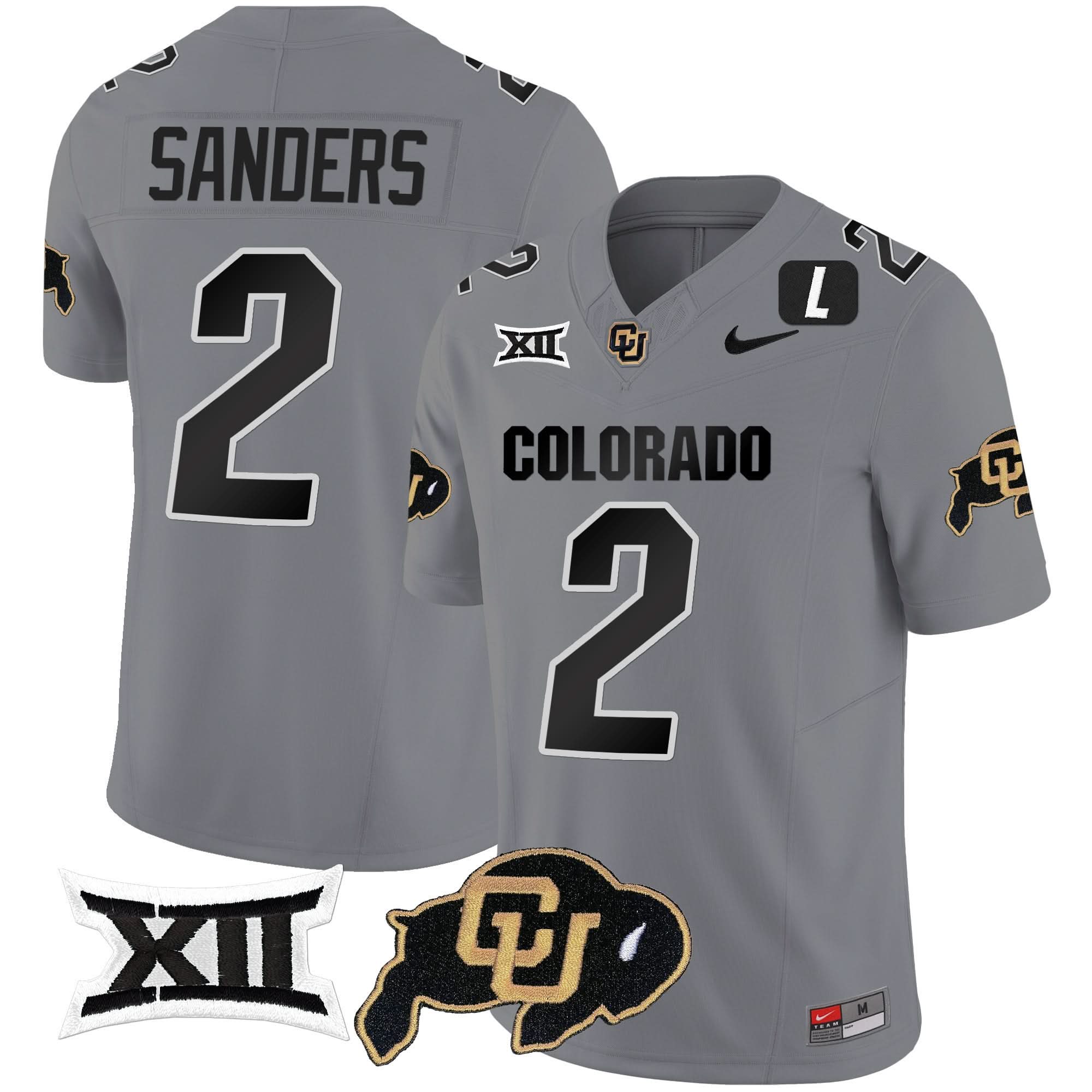 Colorado Buffaloes Vapor Limited Jersey V2 - Big 12 XII Patch - All Stitched 18 Colorado Buffaloes Vapor Limited Jersey V2 - Big 12 XII Patch - All Stitched - Image 18