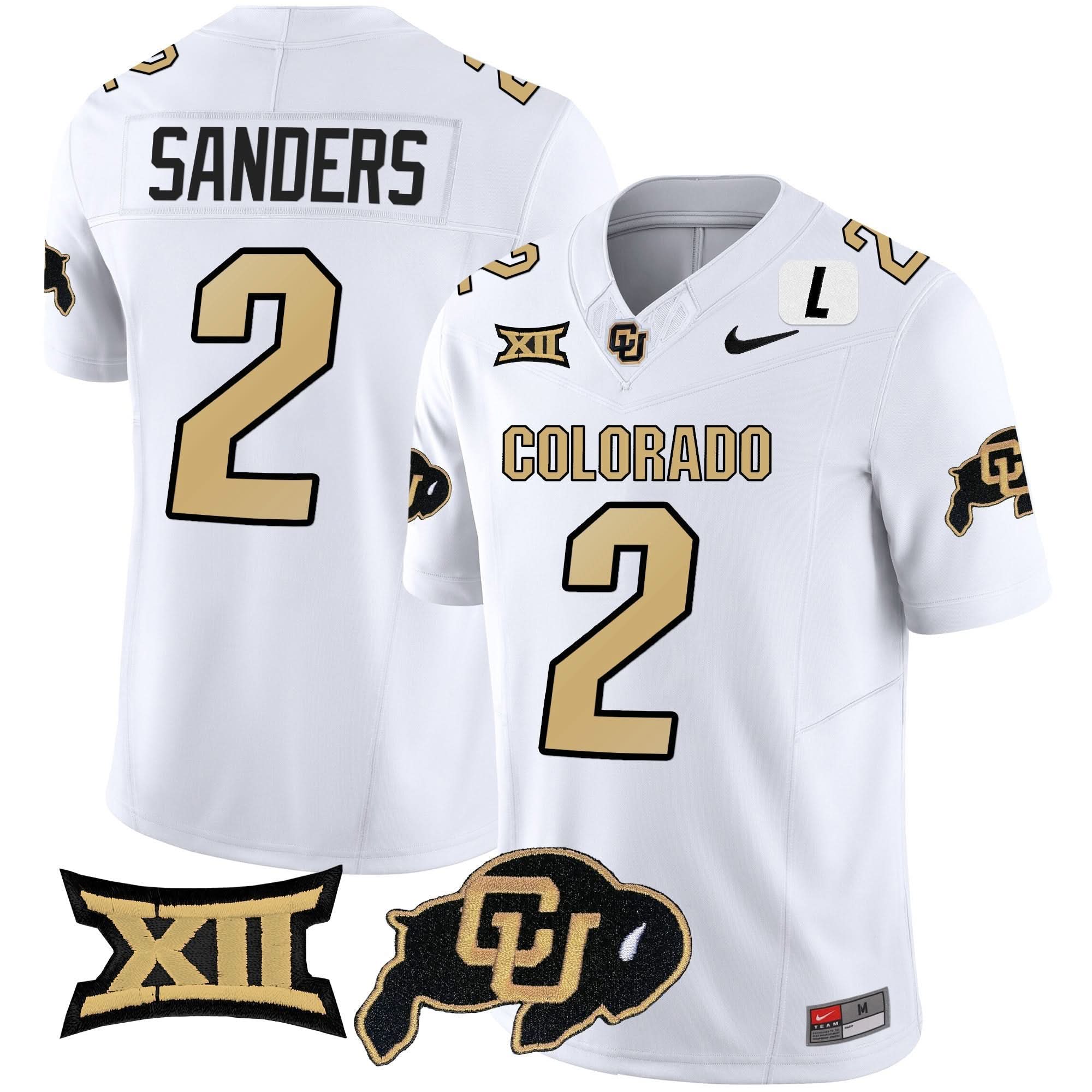 Colorado Buffaloes Vapor Limited Jersey V2 - Big 12 XII Patch - All Stitched 9 Colorado Buffaloes Vapor Limited Jersey V2 - Big 12 XII Patch - All Stitched - Image 9