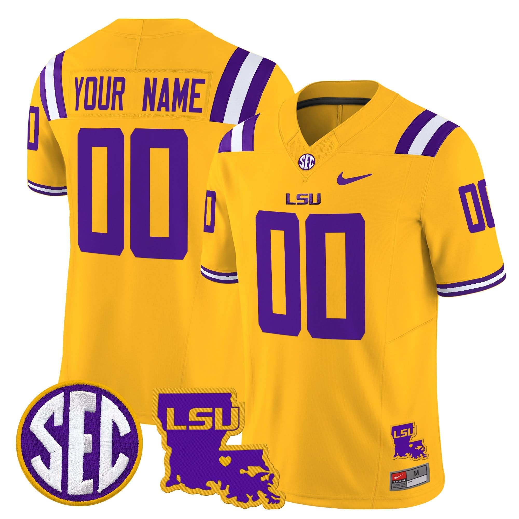 Custom LSU Tigers Jersey 2025 Louisiana Patch Vapor Limited - All Stitched 4 Custom LSU Tigers Jersey 2025 Louisiana Patch Vapor Limited - All Stitched - Image 4