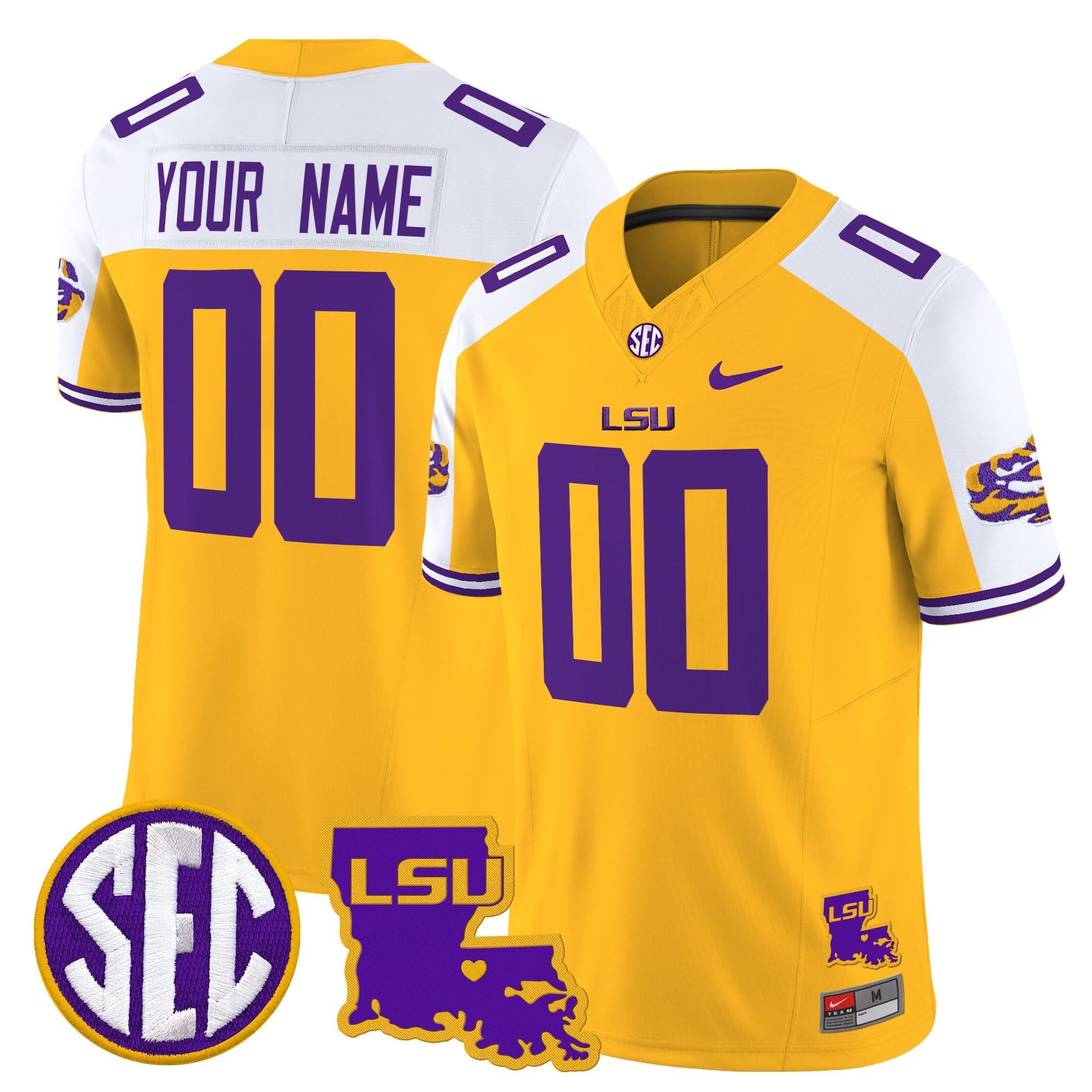 Custom LSU Tigers Jersey 2025 Louisiana Patch Vapor Limited - All Stitched 5 Custom LSU Tigers Jersey 2025 Louisiana Patch Vapor Limited - All Stitched - Image 5