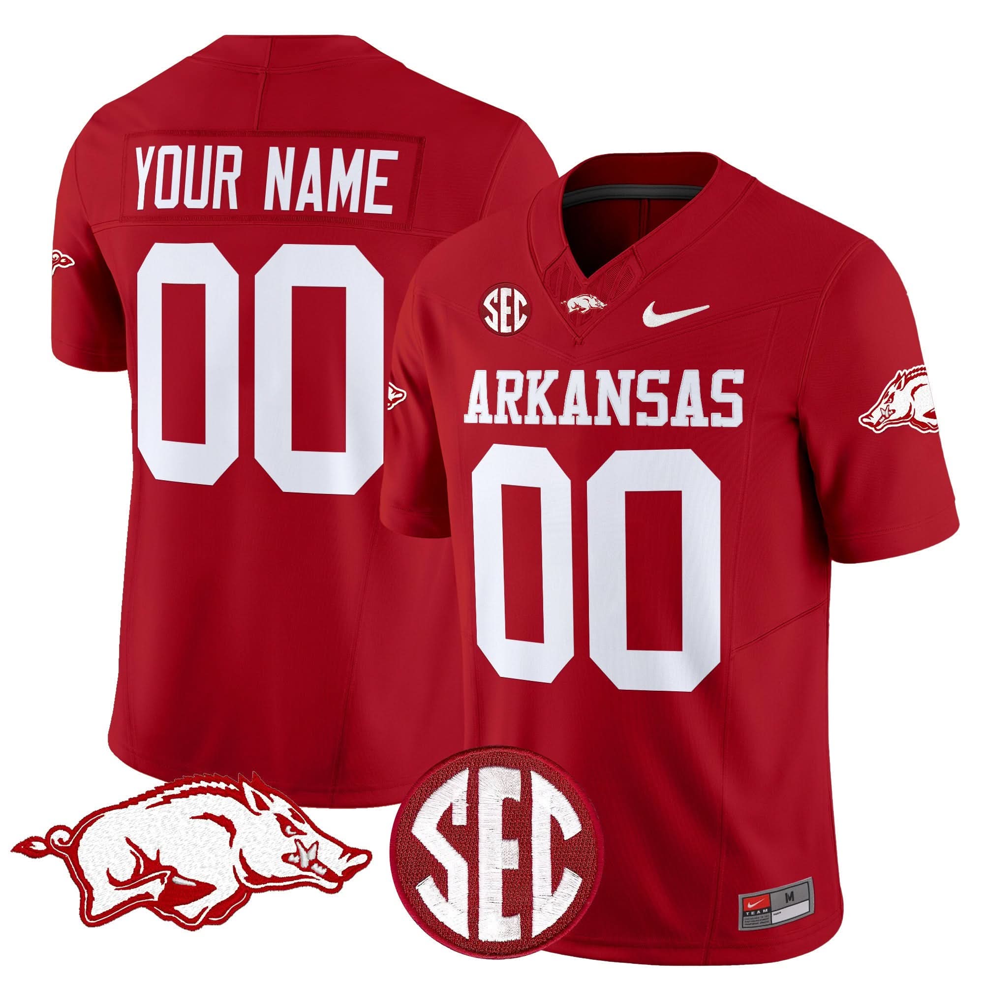 Custom Arkansas Razorbacks Jersey Name, Number Vapor Limited All Stitched 3 Custom Arkansas Razorbacks Jersey Name, Number Vapor Limited All Stitched - Image 3