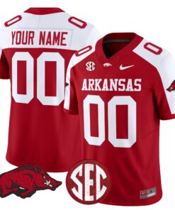 Alternative view of Custom Arkansas Razorbacks Jersey Name, Number Vapor Limited All Stitched