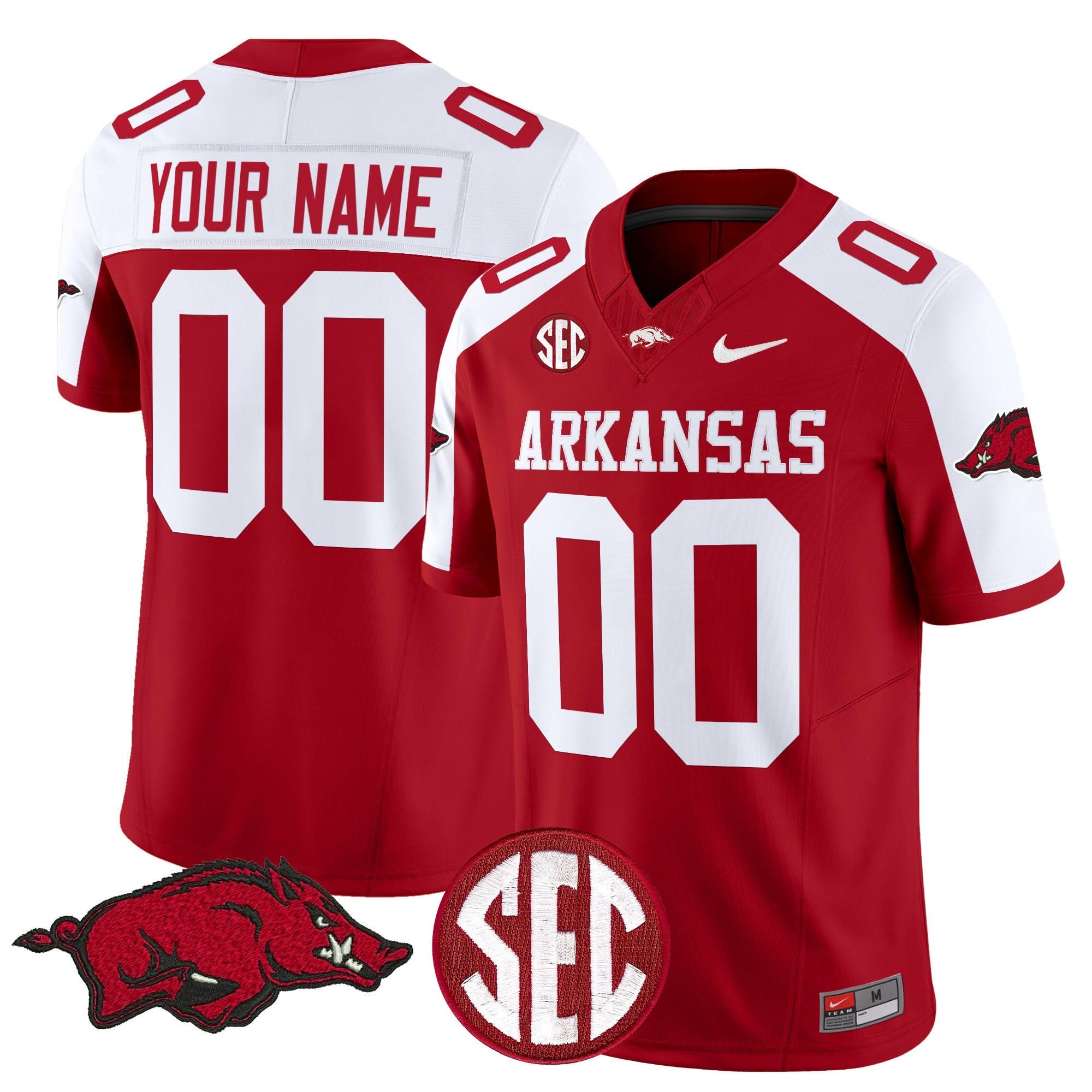 Custom Arkansas Razorbacks Jersey Name, Number Vapor Limited All Stitched 2 Custom Arkansas Razorbacks Jersey Name, Number Vapor Limited All Stitched - Image 2