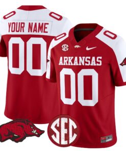 Alternative view of Custom Arkansas Razorbacks Jersey Name, Number Vapor Limited Stitched All Colors
