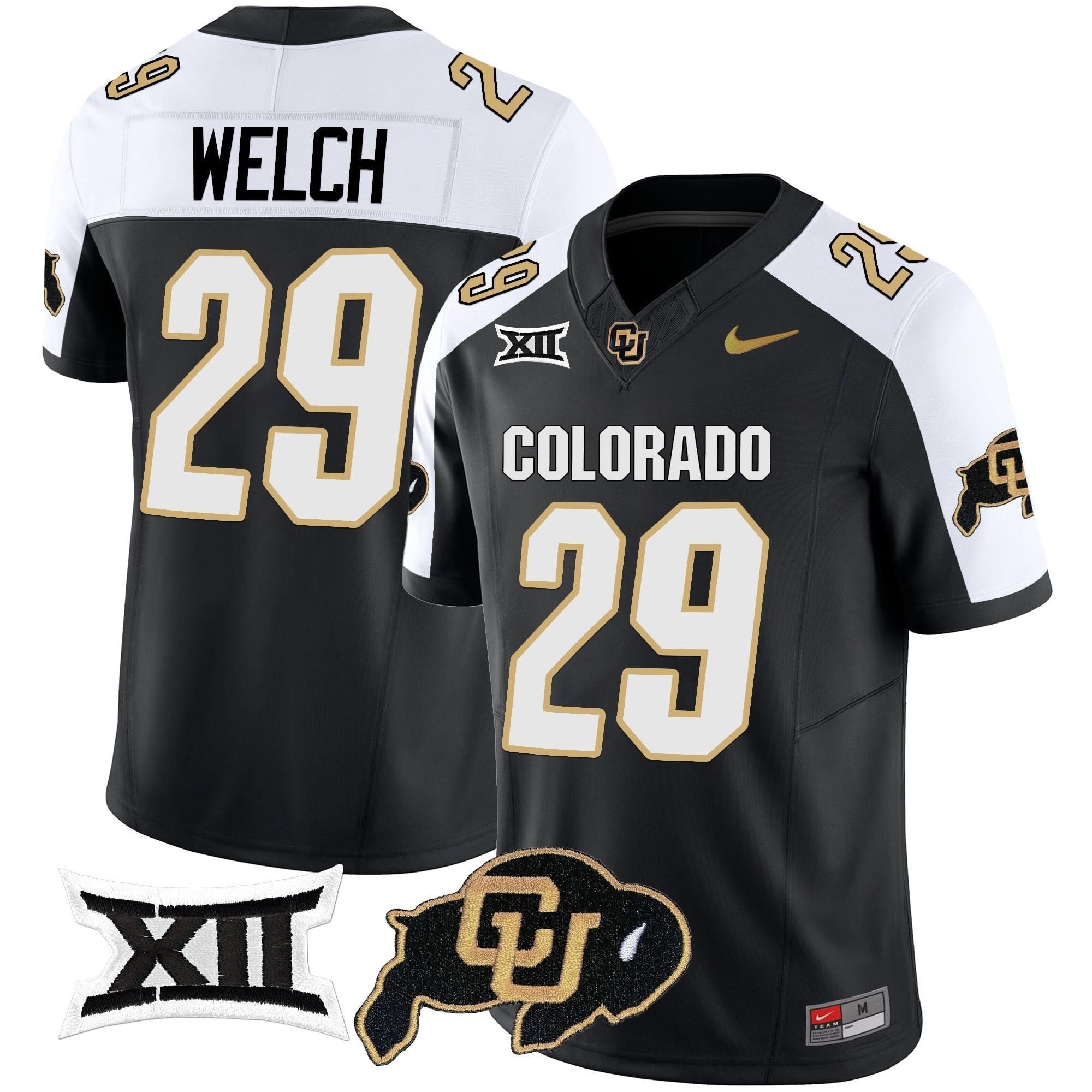 Colorado Buffaloes Vapor Limited Jersey V2 - Big 12 XII Patch - All Stitched 34 Colorado Buffaloes Vapor Limited Jersey V2 - Big 12 XII Patch - All Stitched - Image 34