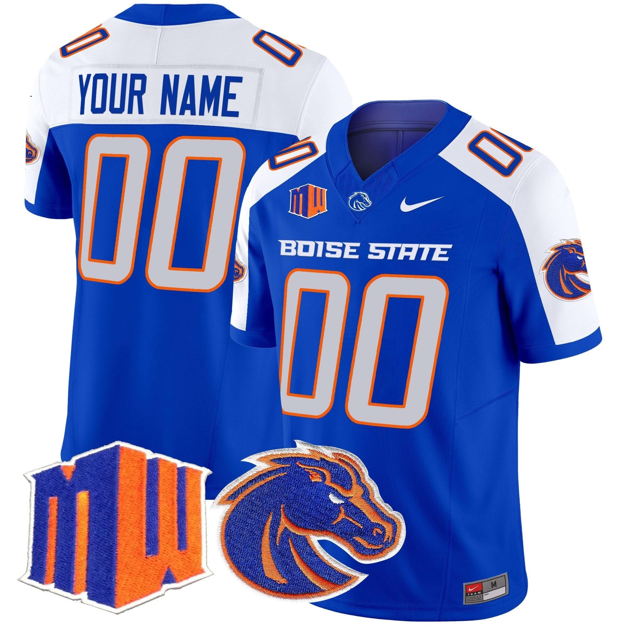 Custom Boise State Broncos Jersey Name, Number 2025 Vapor Limited All Stitched 1 Custom Boise State Broncos Jersey Name, Number 2025 Vapor Limited All Stitched