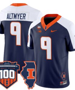 Illinois Fighting Illini 100th Memorial Stadium Patch Vapor Limited Jersey - All Stitched 85 17271656171ec5da4354