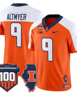 Illinois Fighting Illini 100th Memorial Stadium Patch Vapor Limited Jersey - All Stitched 90 1727165617ccdddb68e2