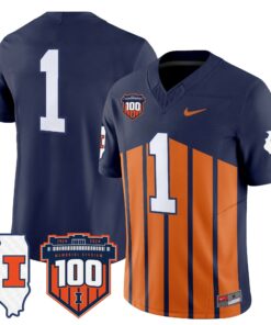 Illinois Fighting Illini 100th Memorial Stadium Patch Vapor Limited Jersey - All Stitched 84 1727165618a9356e24bb