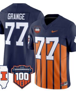 Illinois Fighting Illini 100th Memorial Stadium Patch Vapor Limited Jersey - All Stitched 80 1727165618b900389a80