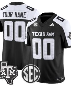 Alternative view of Custom Texas A&M Aggies Jersey 2025 Name, Number Vapor Limited - All Stitched