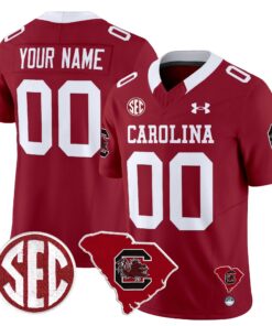 Custom South Carolina Gamecocks Jersey 1980 Throwback Home Patch Vapor Limited Stitched