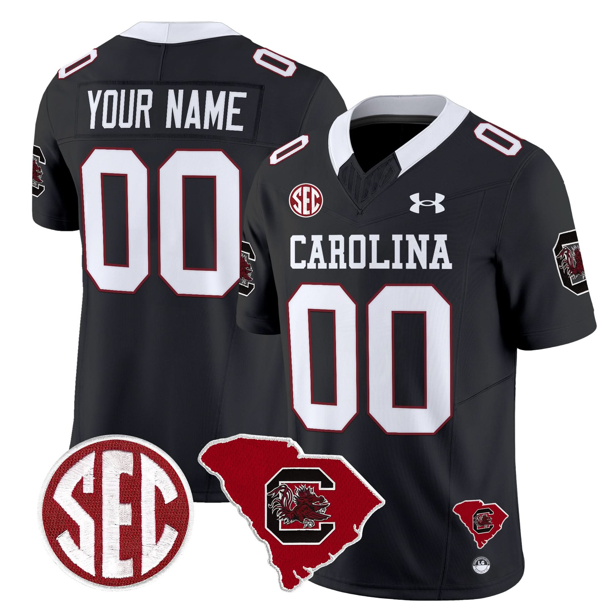 Custom South Carolina Gamecocks Jersey 1980 Throwback Home Patch Vapor Limited Stitched 2 Custom South Carolina Gamecocks Jersey 1980 Throwback Home Patch Vapor Limited Stitched - Image 2