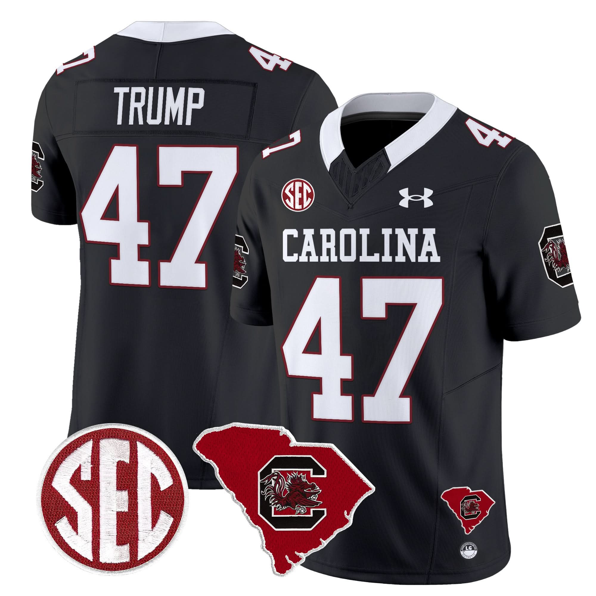 South Carolina Gamecocks 1980 Throwback Home Patch Vapor Limited Jersey - All Stitched 7 South Carolina Gamecocks 1980 Throwback Home Patch Vapor Limited Jersey - All Stitched - Image 7