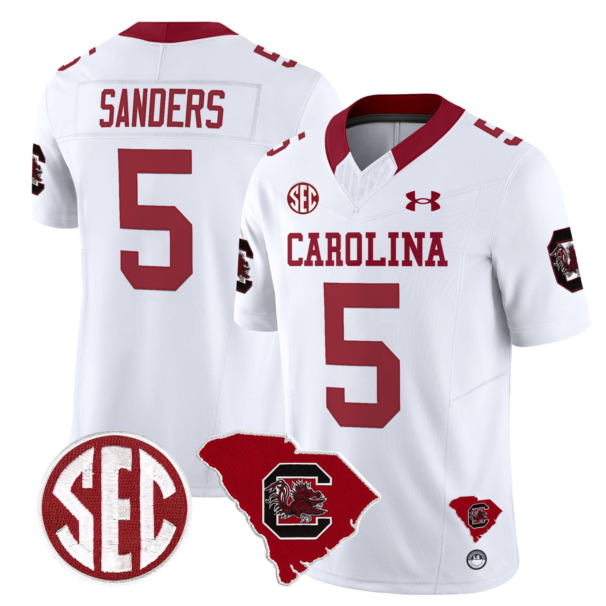 South Carolina Gamecocks 1980 Throwback Home Patch Vapor Limited Jersey - All Stitched 11 South Carolina Gamecocks 1980 Throwback Home Patch Vapor Limited Jersey - All Stitched - Image 11