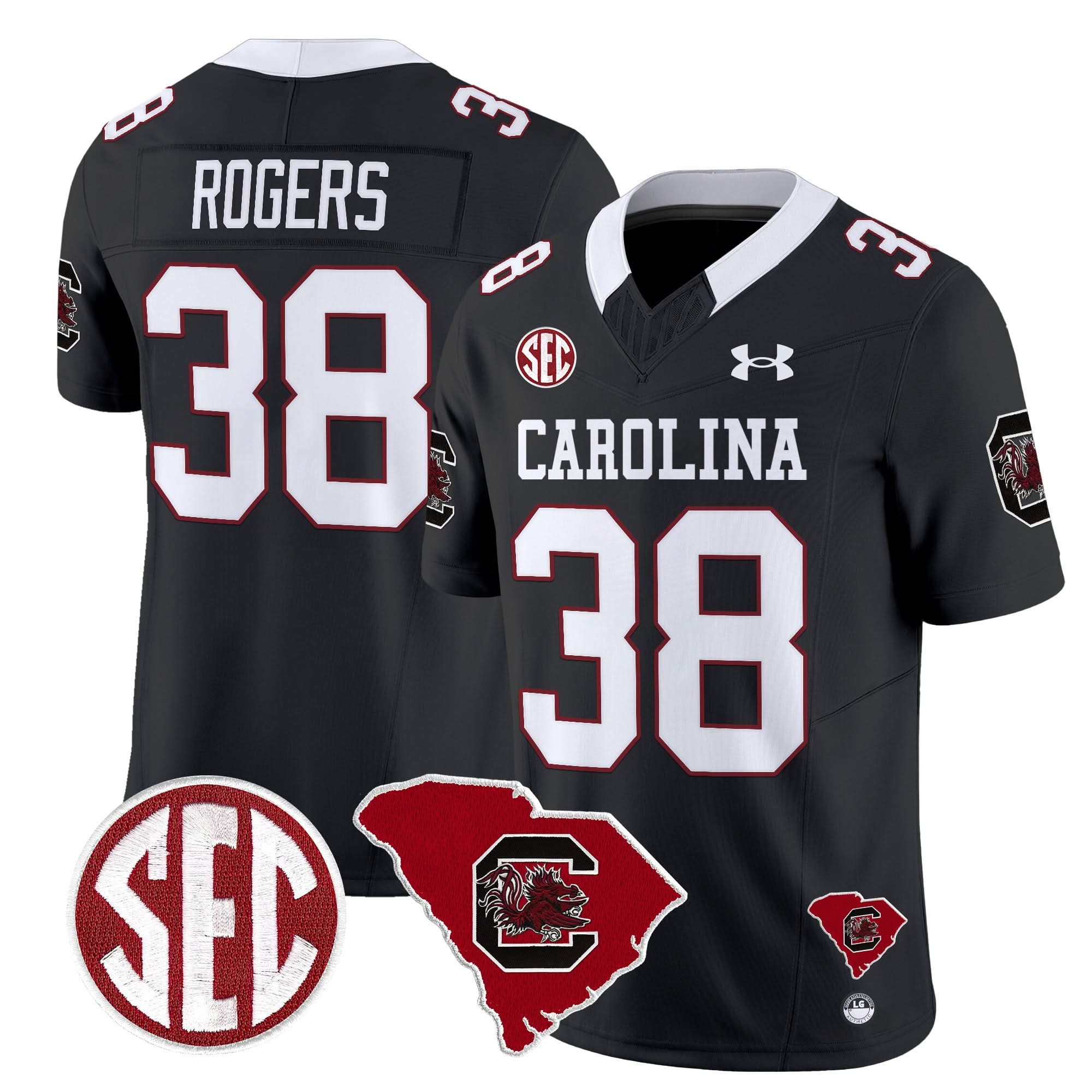 South Carolina Gamecocks 1980 Throwback Home Patch Vapor Limited Jersey - All Stitched 40 South Carolina Gamecocks 1980 Throwback Home Patch Vapor Limited Jersey - All Stitched - Image 40