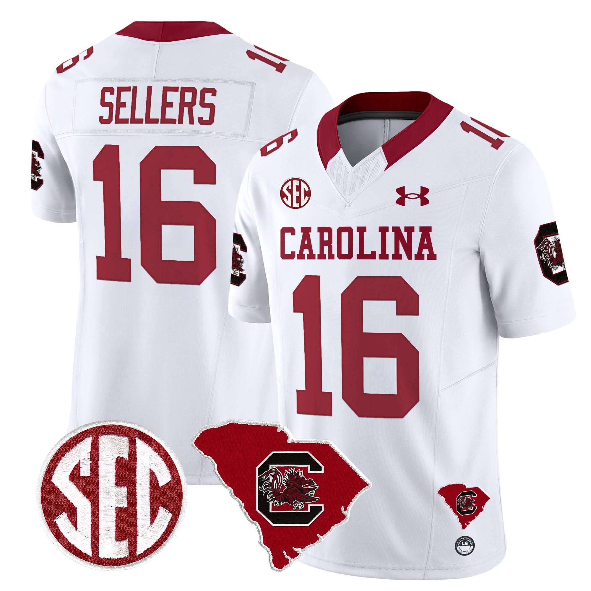 South Carolina Gamecocks 1980 Throwback Home Patch Vapor Limited Jersey - All Stitched 10 South Carolina Gamecocks 1980 Throwback Home Patch Vapor Limited Jersey - All Stitched - Image 10