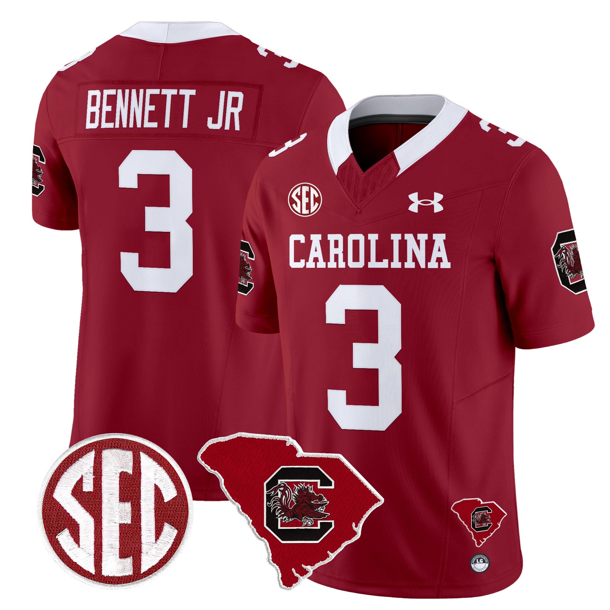 South Carolina Gamecocks 1980 Throwback Home Patch Vapor Limited Jersey - All Stitched 34 South Carolina Gamecocks 1980 Throwback Home Patch Vapor Limited Jersey - All Stitched - Image 34