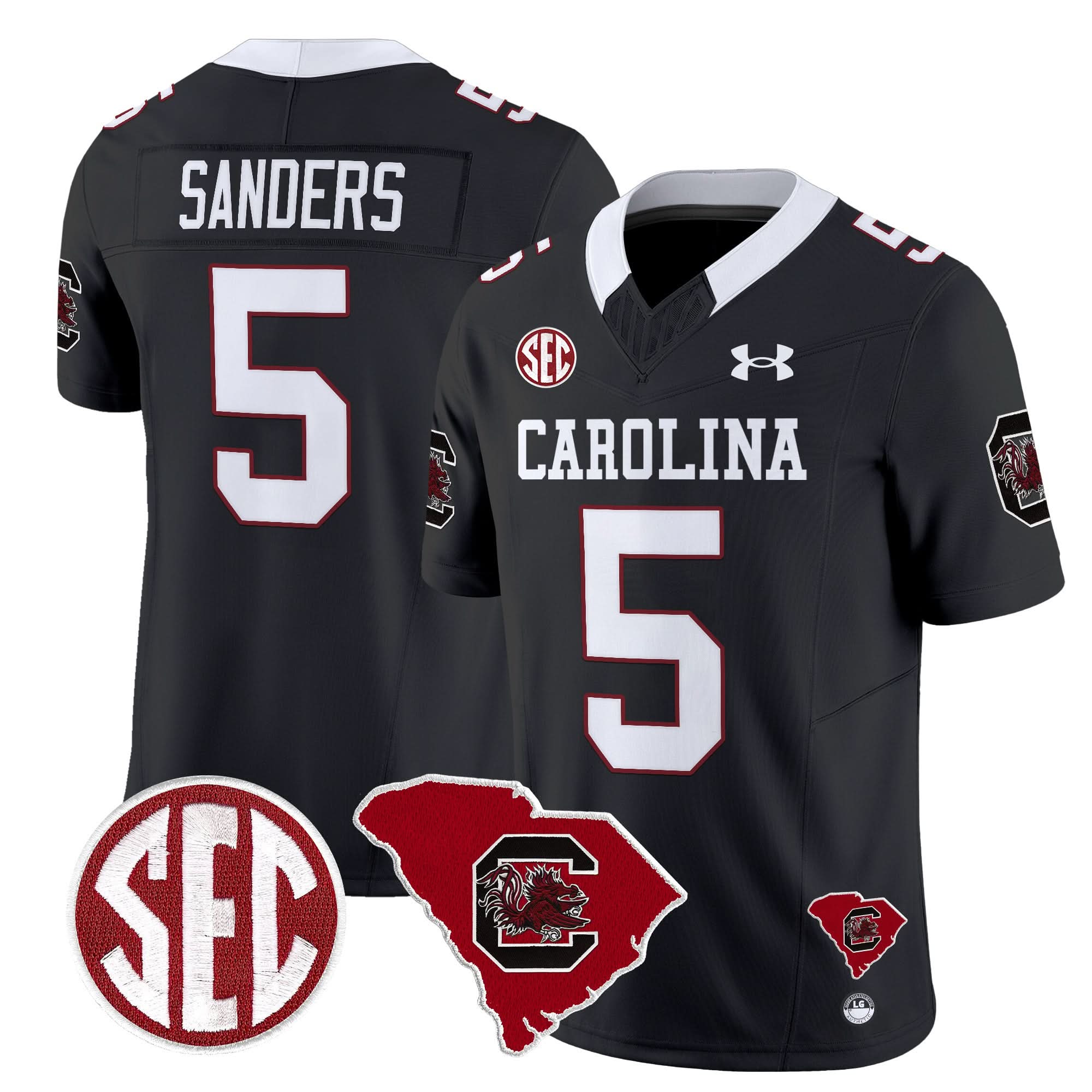 South Carolina Gamecocks 1980 Throwback Home Patch Vapor Limited Jersey - All Stitched 3 South Carolina Gamecocks 1980 Throwback Home Patch Vapor Limited Jersey - All Stitched - Image 3