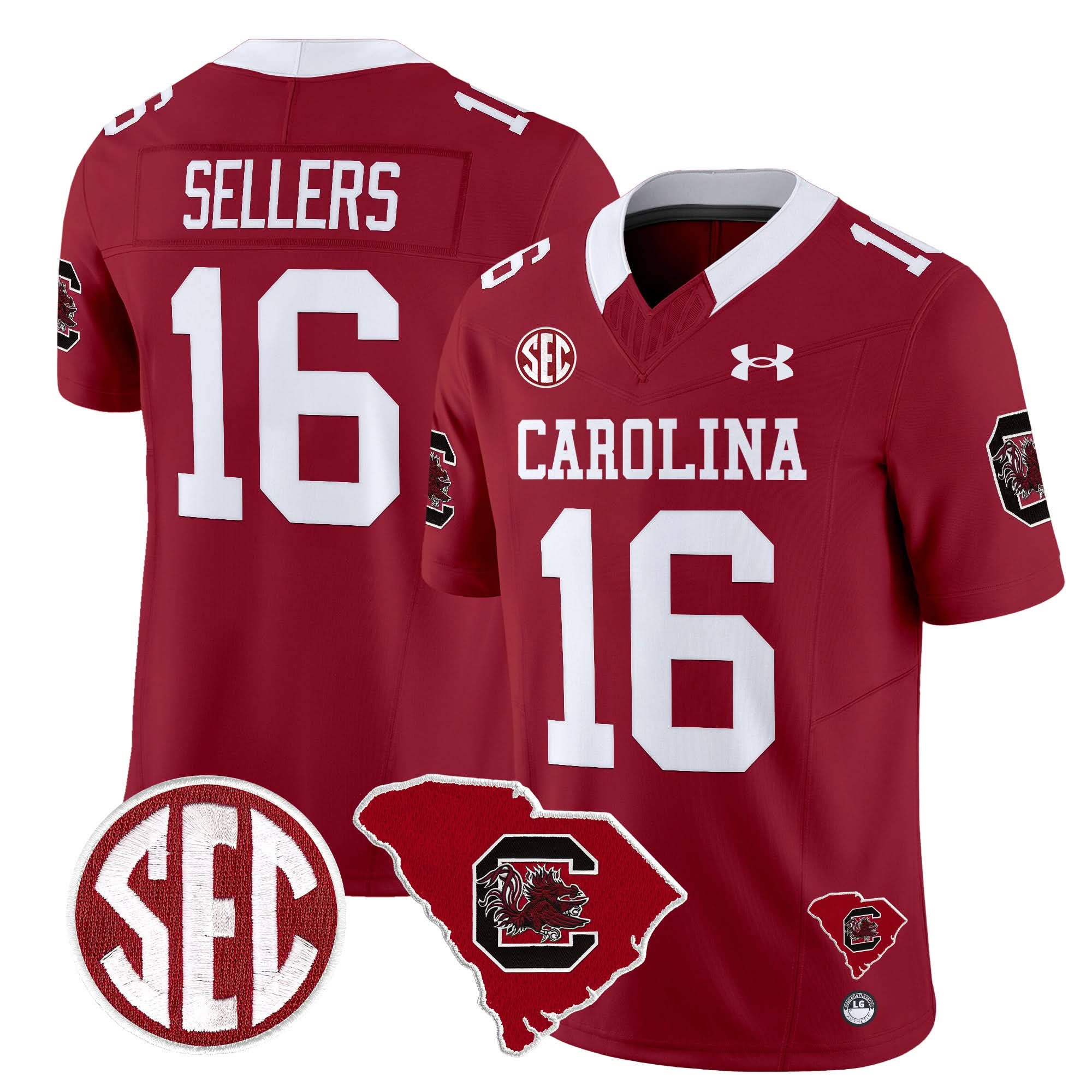 South Carolina Gamecocks 1980 Throwback Home Patch Vapor Limited Jersey - All Stitched 12 South Carolina Gamecocks 1980 Throwback Home Patch Vapor Limited Jersey - All Stitched - Image 12