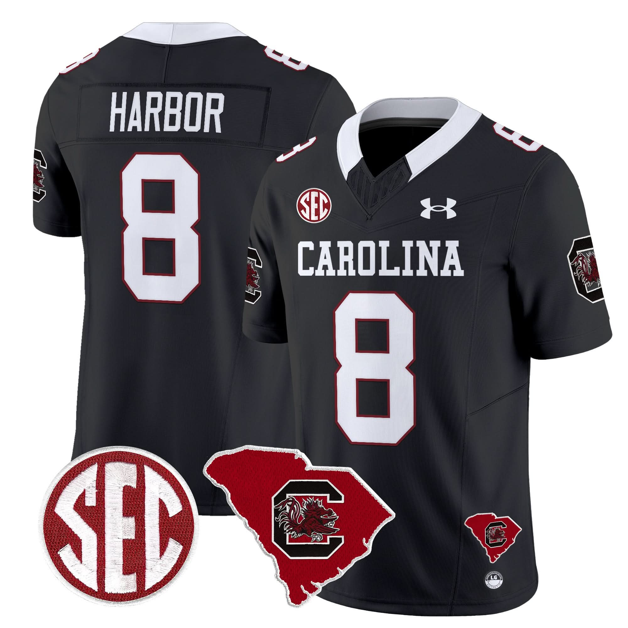South Carolina Gamecocks 1980 Throwback Home Patch Vapor Limited Jersey - All Stitched 5 South Carolina Gamecocks 1980 Throwback Home Patch Vapor Limited Jersey - All Stitched - Image 5