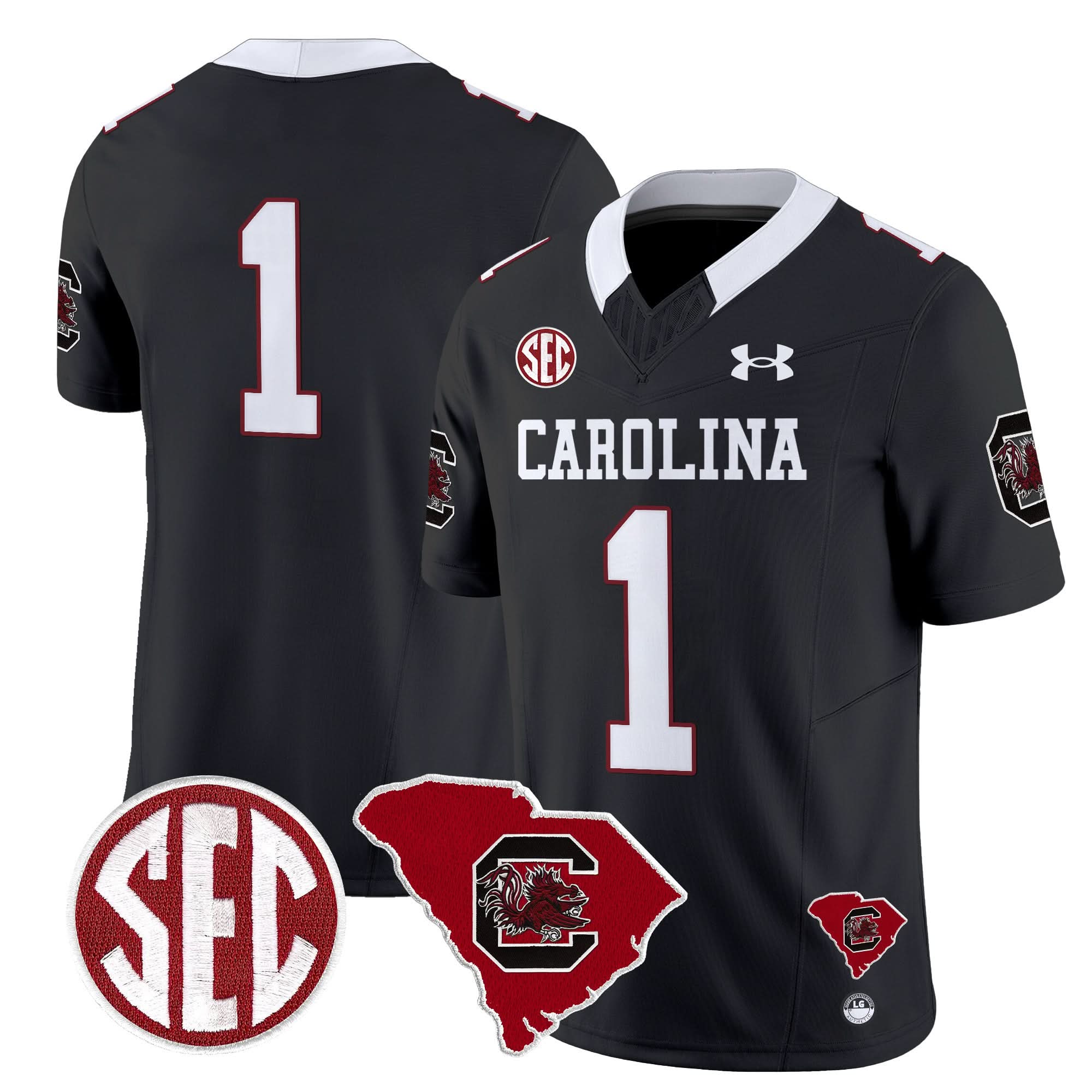 South Carolina Gamecocks 1980 Throwback Home Patch Vapor Limited Jersey - All Stitched 8 South Carolina Gamecocks 1980 Throwback Home Patch Vapor Limited Jersey - All Stitched - Image 8