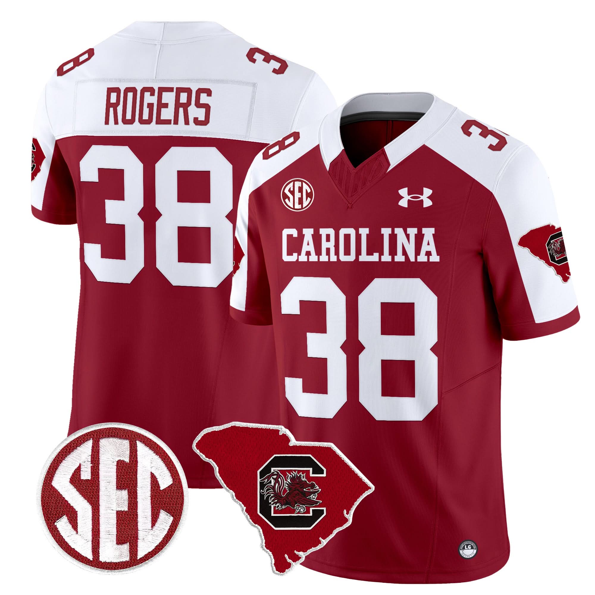 South Carolina Gamecocks 1980 Throwback Home Patch Vapor Limited Jersey - All Stitched 18 South Carolina Gamecocks 1980 Throwback Home Patch Vapor Limited Jersey - All Stitched - Image 18