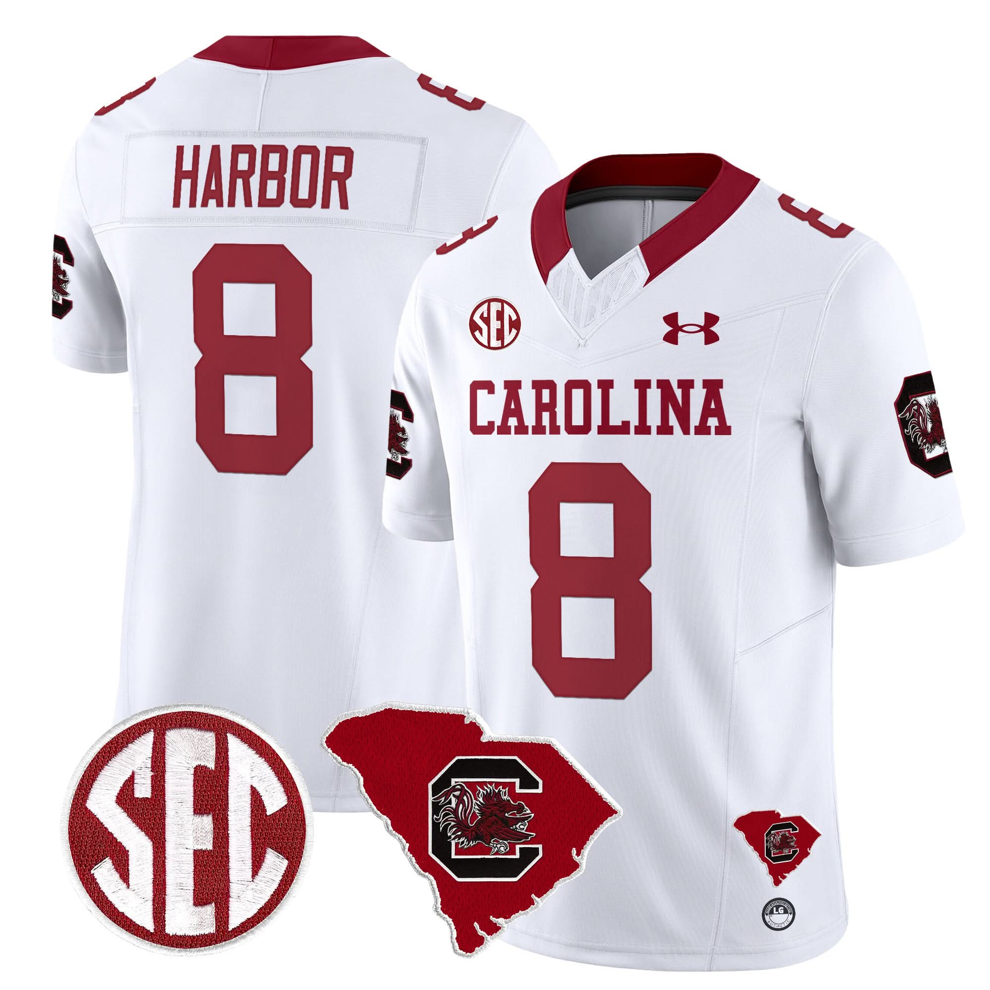 South Carolina Gamecocks 1980 Throwback Home Patch Vapor Limited Jersey - All Stitched 14 South Carolina Gamecocks 1980 Throwback Home Patch Vapor Limited Jersey - All Stitched - Image 14
