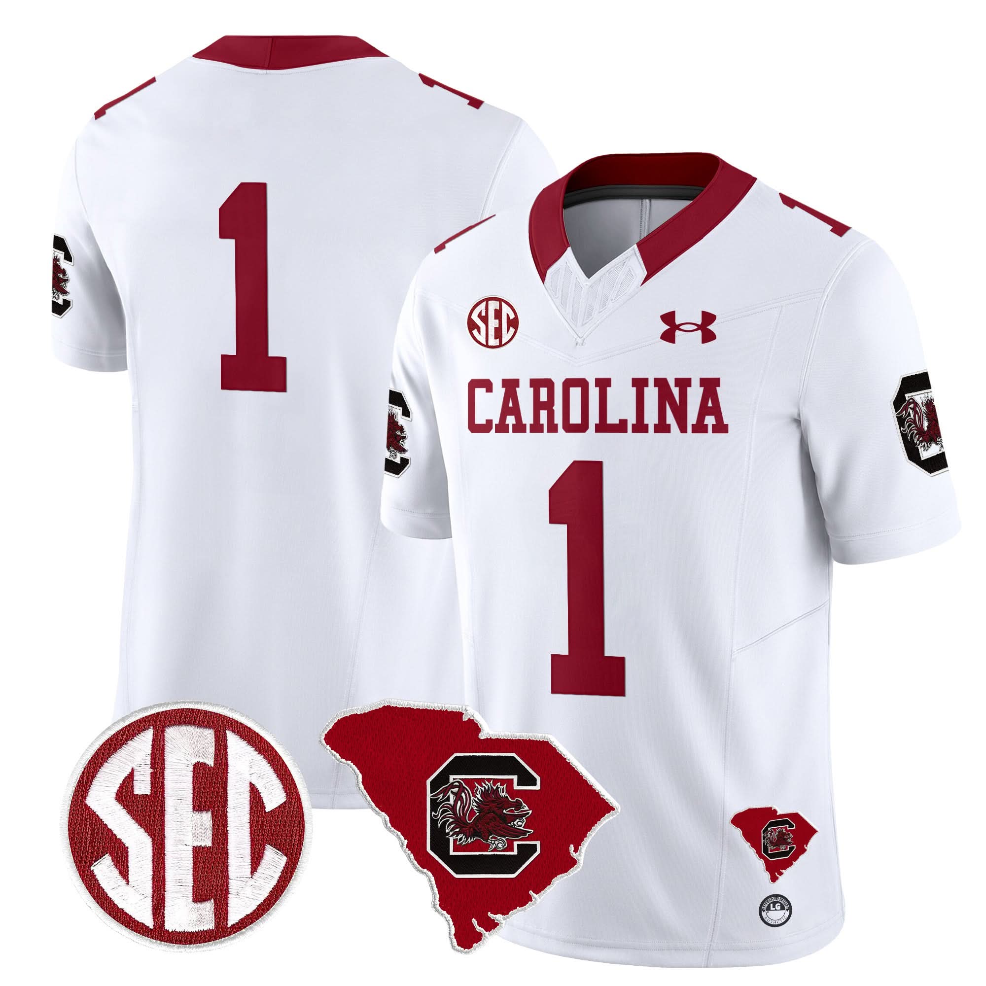 South Carolina Gamecocks 1980 Throwback Home Patch Vapor Limited Jersey - All Stitched 17 South Carolina Gamecocks 1980 Throwback Home Patch Vapor Limited Jersey - All Stitched - Image 17