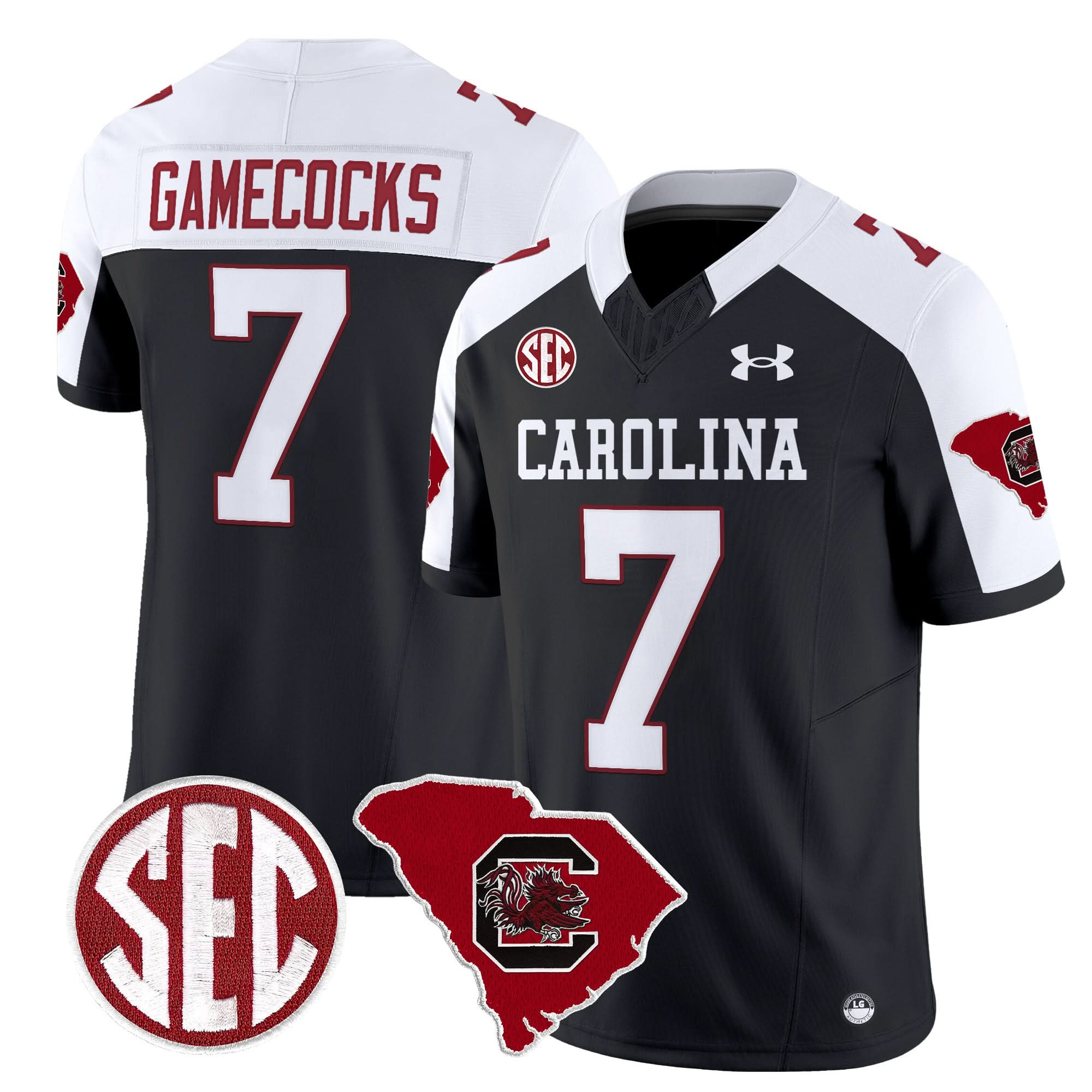 South Carolina Gamecocks 1980 Throwback Home Patch Vapor Limited Jersey - All Stitched 32 South Carolina Gamecocks 1980 Throwback Home Patch Vapor Limited Jersey - All Stitched - Image 32