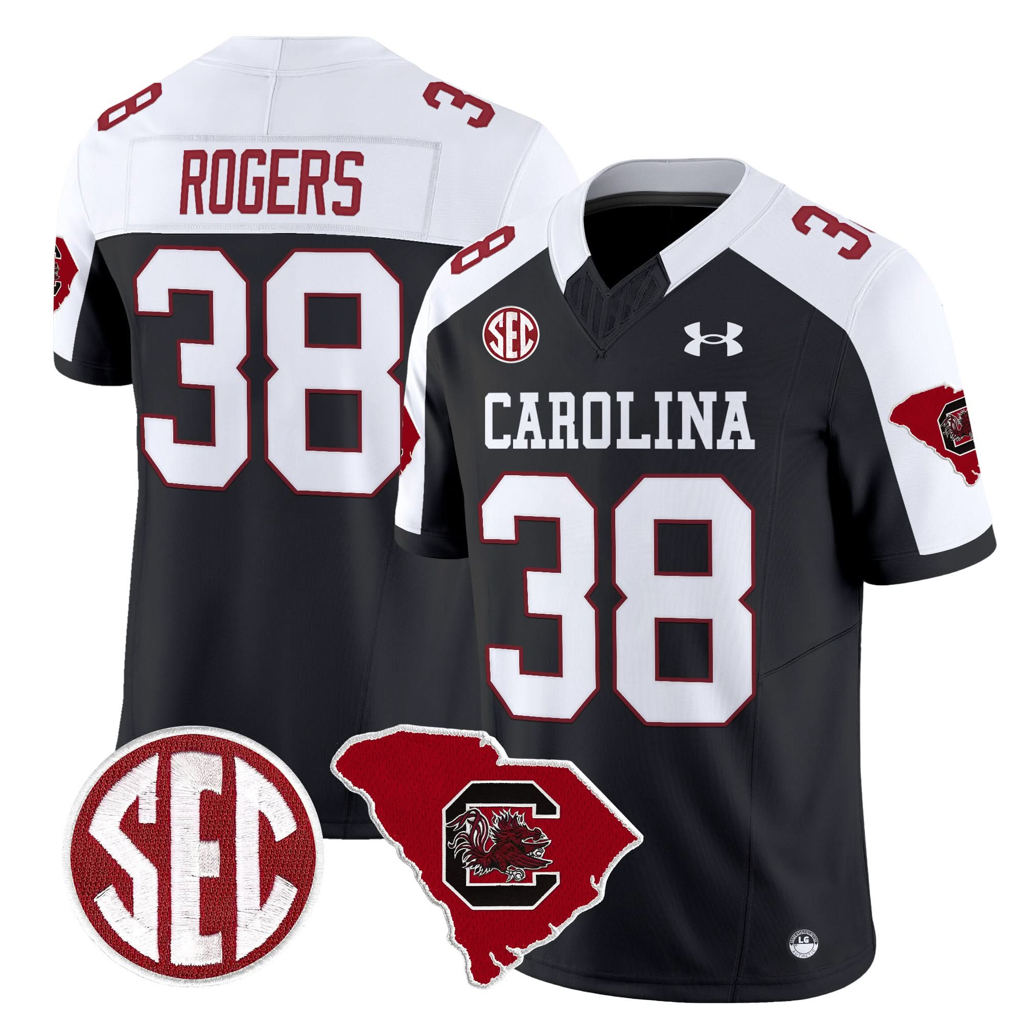 South Carolina Gamecocks 1980 Throwback Home Patch Vapor Limited Jersey - All Stitched 27 South Carolina Gamecocks 1980 Throwback Home Patch Vapor Limited Jersey - All Stitched - Image 27