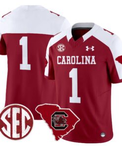 South Carolina Gamecocks 1980 Throwback Home Patch Vapor Limited Jersey - All Stitched 65 1732008288e2657d7629