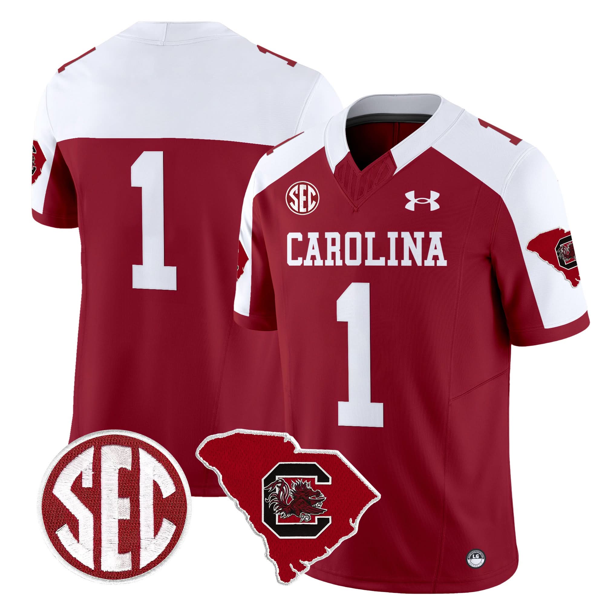 South Carolina Gamecocks 1980 Throwback Home Patch Vapor Limited Jersey - All Stitched 26 South Carolina Gamecocks 1980 Throwback Home Patch Vapor Limited Jersey - All Stitched - Image 26