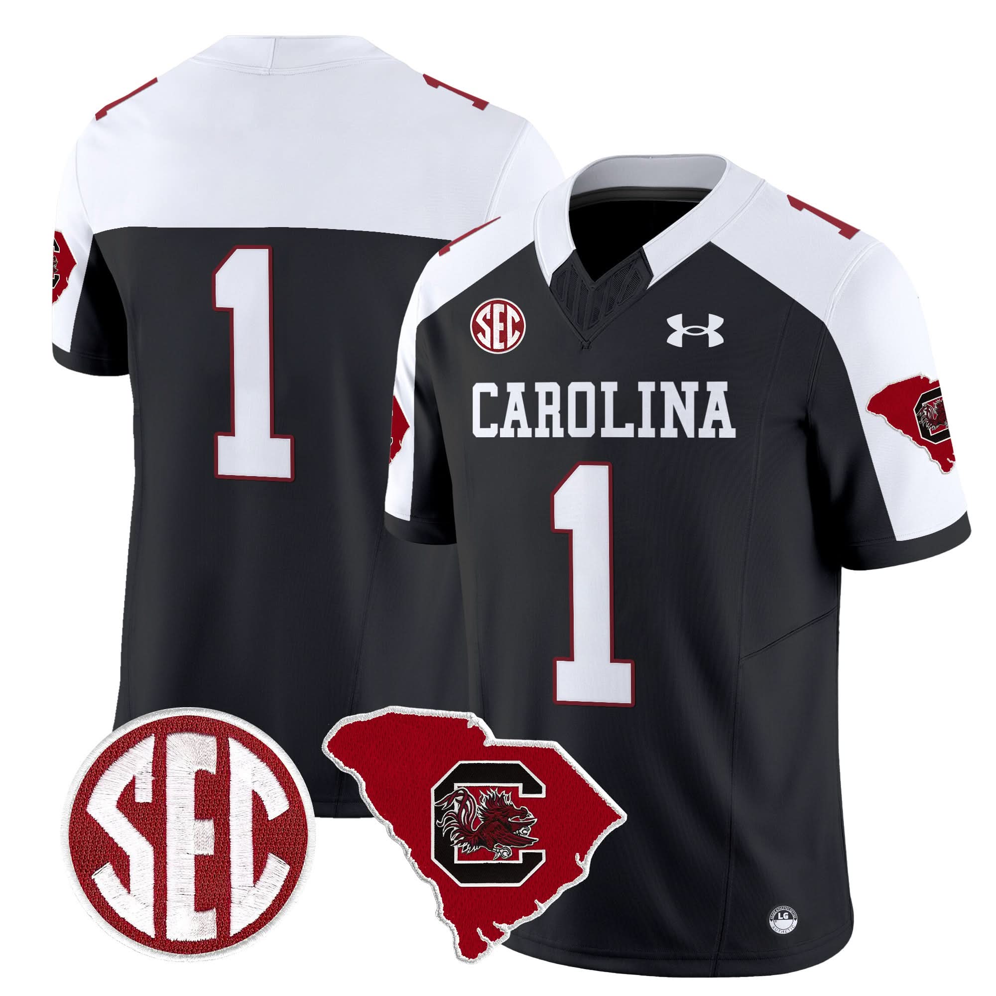 South Carolina Gamecocks 1980 Throwback Home Patch Vapor Limited Jersey - All Stitched 35 South Carolina Gamecocks 1980 Throwback Home Patch Vapor Limited Jersey - All Stitched - Image 35