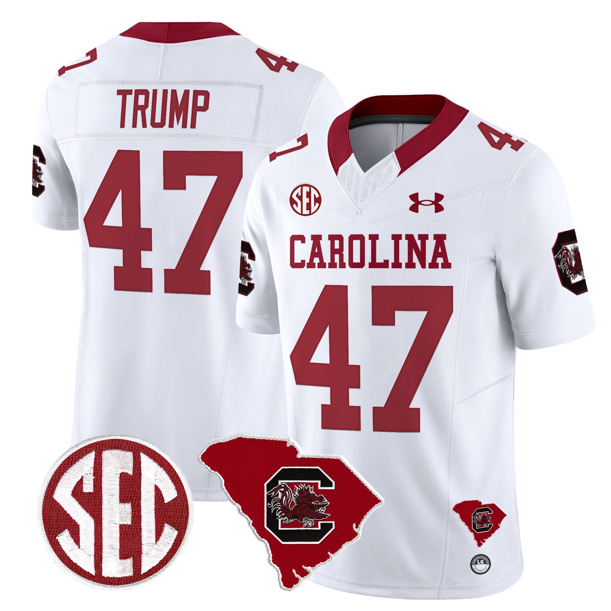 South Carolina Gamecocks 1980 Throwback Home Patch Vapor Limited Jersey - All Stitched 16 South Carolina Gamecocks 1980 Throwback Home Patch Vapor Limited Jersey - All Stitched - Image 16