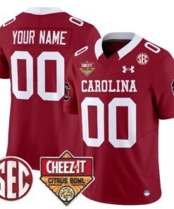 Custom South Carolina Gamecocks Jersey 1980 Throwback Cheez-It Citrus Bowl Patch Stitched All Colors