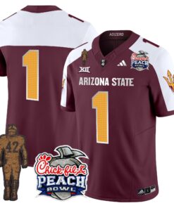 Sun Devils Pat Tillman & Peach Bowl Patch Vapor Limited Jersey V2 - All Stitched 73 17339095581b50128baa