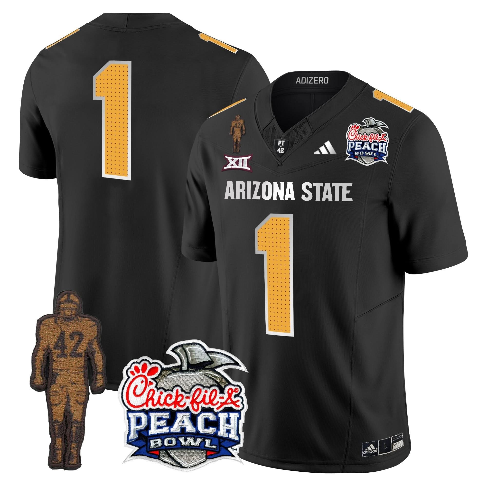 Sun Devils Pat Tillman & Peach Bowl Patch Vapor Limited Jersey V2 - All Stitched 43 Sun Devils Pat Tillman & Peach Bowl Patch Vapor Limited Jersey V2 - All Stitched - Image 43
