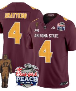 Sun Devils Pat Tillman & Peach Bowl Patch Vapor Limited Jersey V2 - All Stitched 76 17339095591c9f09192e