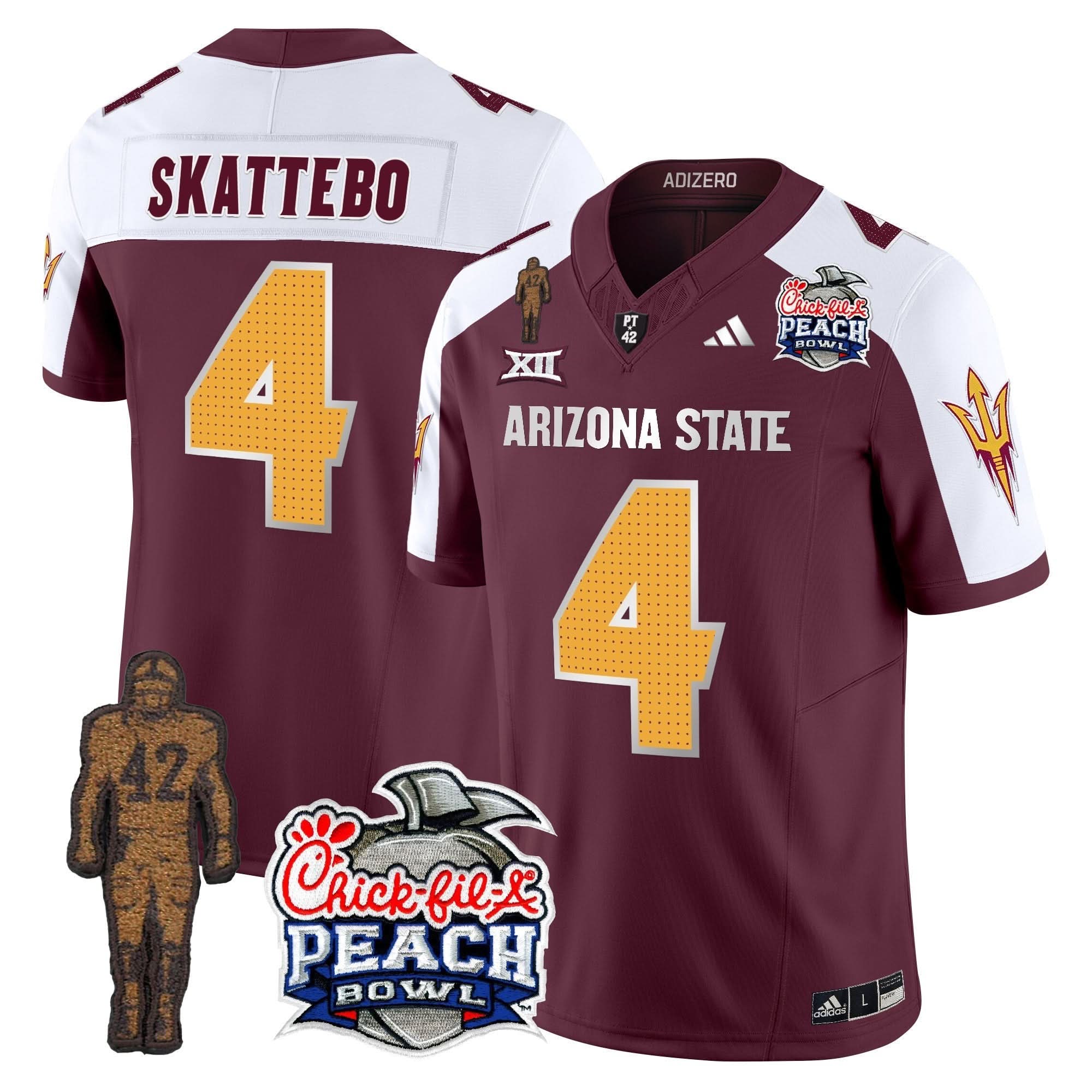 Sun Devils Pat Tillman & Peach Bowl Patch Vapor Limited Jersey V2 - All Stitched 20 Sun Devils Pat Tillman & Peach Bowl Patch Vapor Limited Jersey V2 - All Stitched - Image 20
