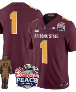 Sun Devils Pat Tillman & Peach Bowl Patch Vapor Limited Jersey V2 - All Stitched 82 1733909559717648fca7