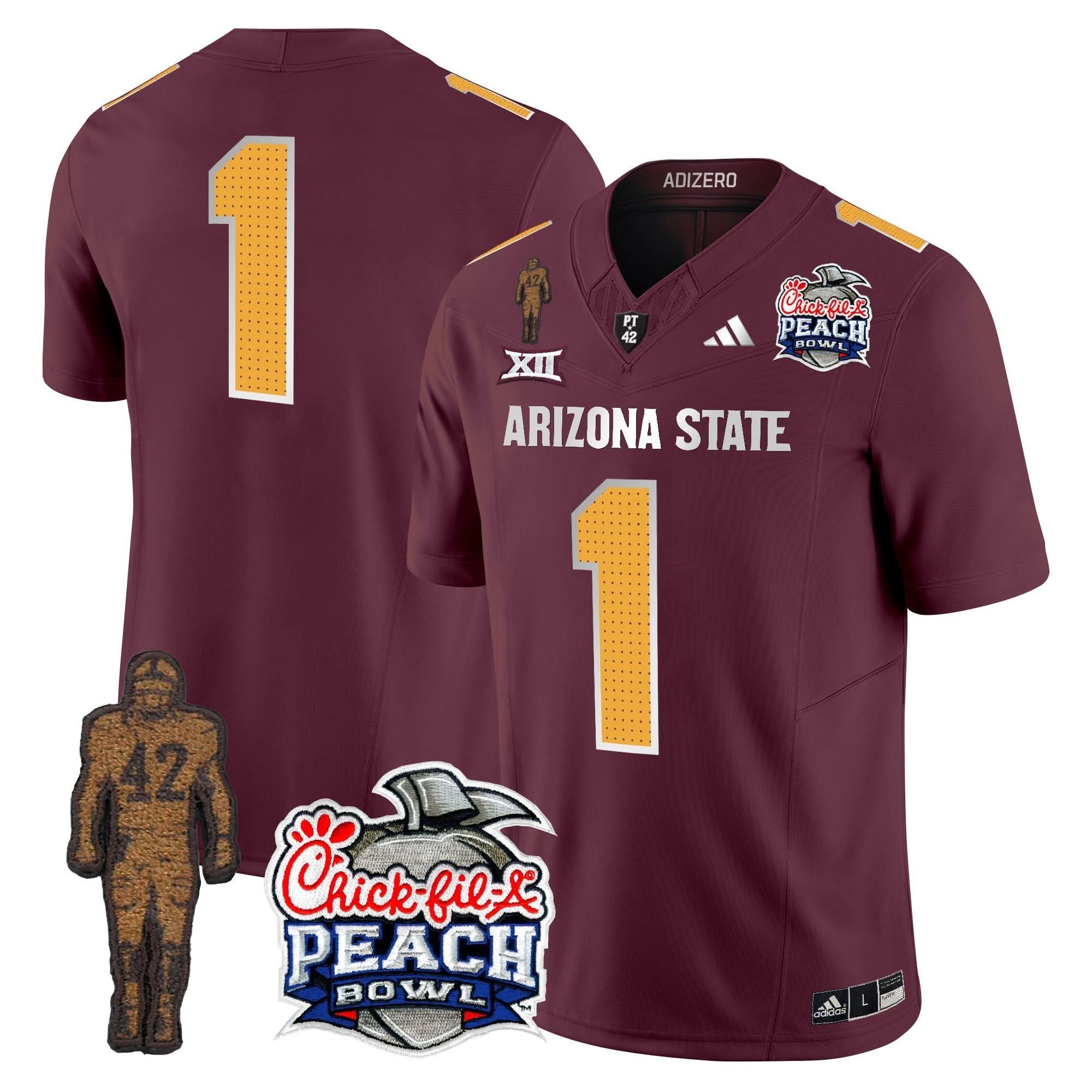 Sun Devils Pat Tillman & Peach Bowl Patch Vapor Limited Jersey V2 - All Stitched 35 Sun Devils Pat Tillman & Peach Bowl Patch Vapor Limited Jersey V2 - All Stitched - Image 35