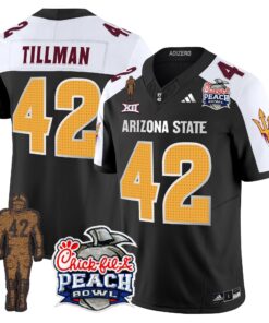 Sun Devils Pat Tillman & Peach Bowl Patch Vapor Limited Jersey V2 - All Stitched 56 17339095599a9be6fd0f