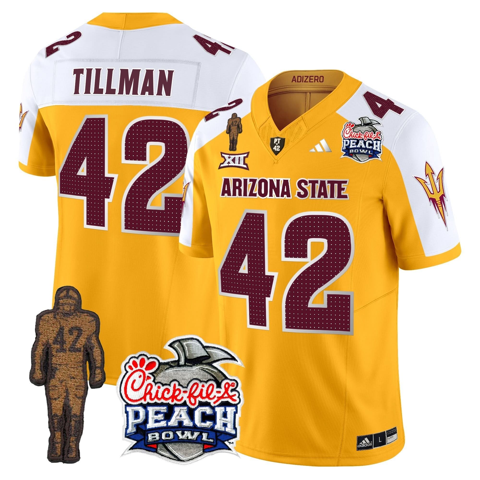 Sun Devils Pat Tillman & Peach Bowl Patch Vapor Limited Jersey V2 - All Stitched 48 Sun Devils Pat Tillman & Peach Bowl Patch Vapor Limited Jersey V2 - All Stitched - Image 48