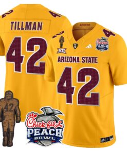 Sun Devils Pat Tillman & Peach Bowl Patch Vapor Limited Jersey V2 - All Stitched