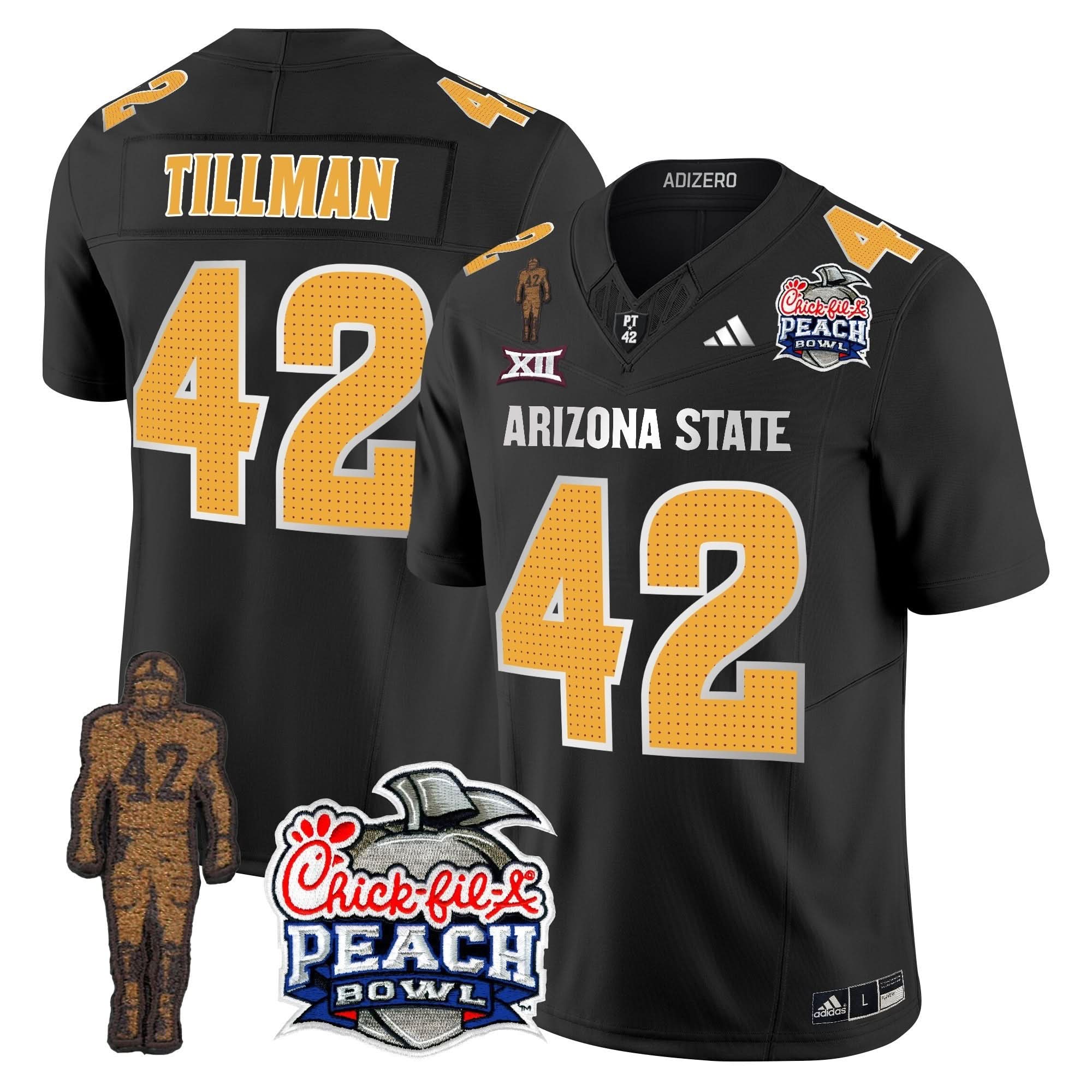 Sun Devils Pat Tillman & Peach Bowl Patch Vapor Limited Jersey V2 - All Stitched 36 Sun Devils Pat Tillman & Peach Bowl Patch Vapor Limited Jersey V2 - All Stitched - Image 36