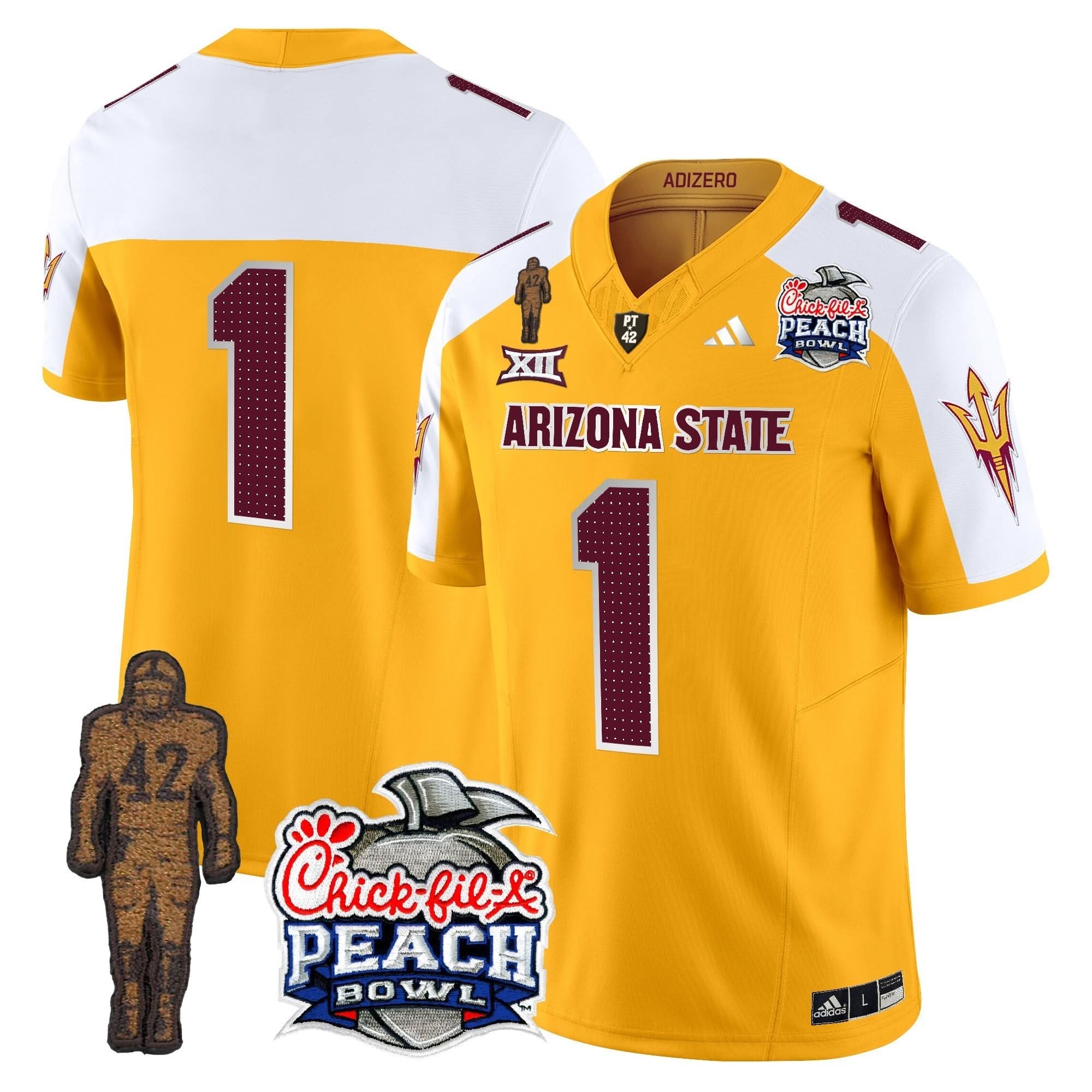 Sun Devils Pat Tillman & Peach Bowl Patch Vapor Limited Jersey V2 - All Stitched 8 Sun Devils Pat Tillman & Peach Bowl Patch Vapor Limited Jersey V2 - All Stitched - Image 8
