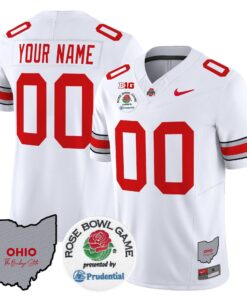 Custom Ohio State Buckeyes Jersey Rose Bowl Vapor Limited V2 Stitched All Colors