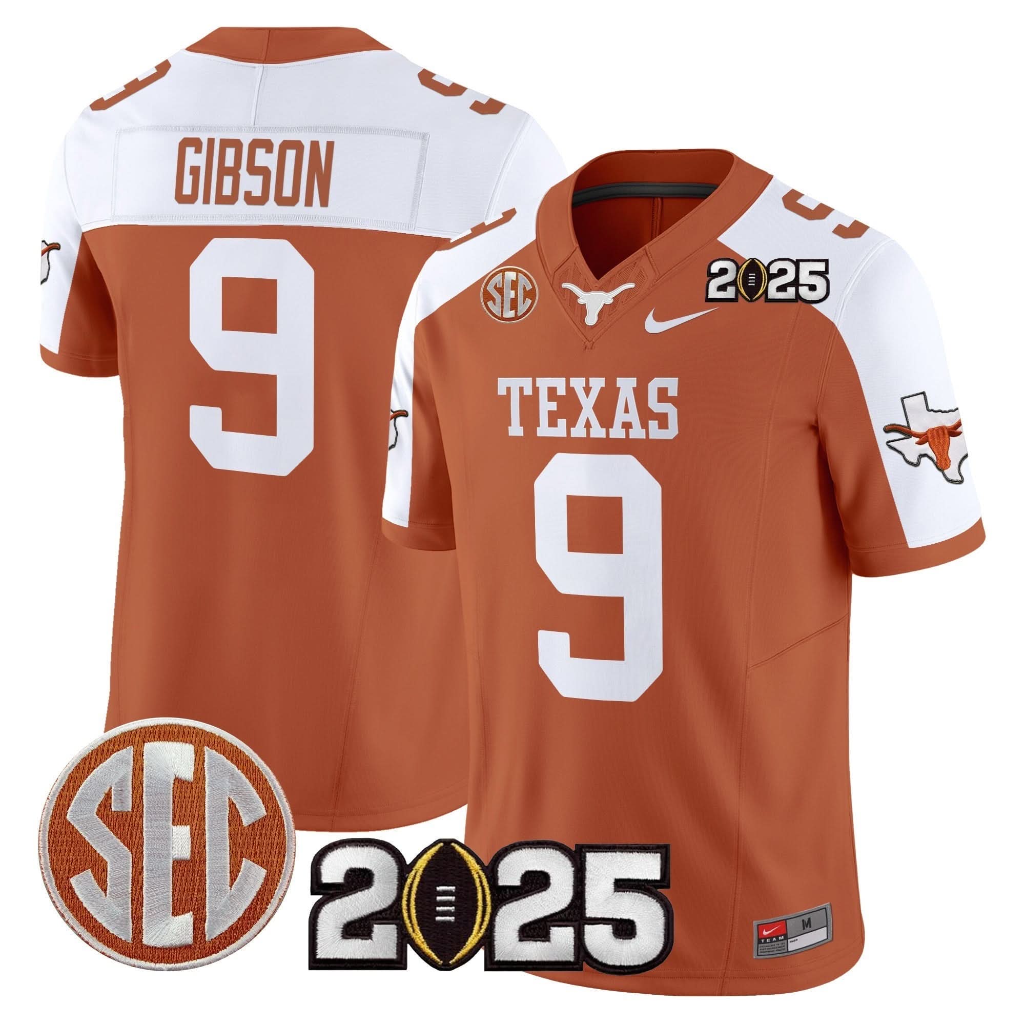 Texas Longhorns 2025 CFP Final Patch Vapor Limited Jersey - All Stitched 5 Texas Longhorns 2025 CFP Final Patch Vapor Limited Jersey - All Stitched - Image 5